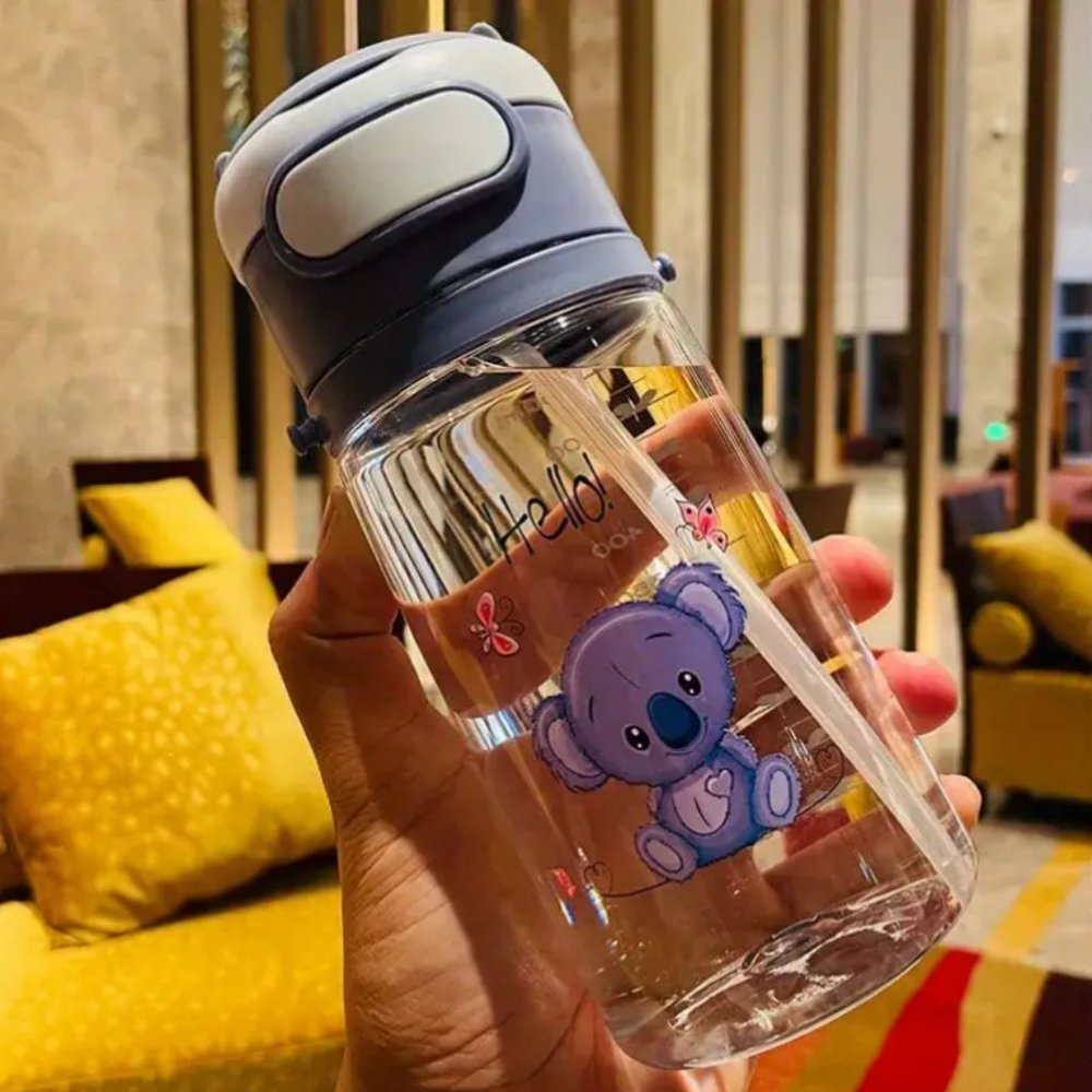 KIDS WATER BOTTLE W/Carrying Rope Bouncing Cover NWOT